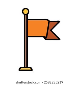 Camping flag marker illustration isolated vector