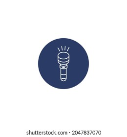Camping flash torch light icon