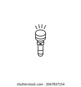 Icono de la luz de la antorcha flash de camping