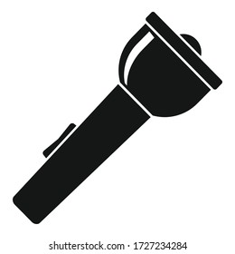 Camping flashlight icon. Simple illustration of camping flashlight vector icon for web design isolated on white background