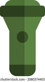 Camping flashlight, illustration, vector, on a white background.