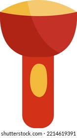 Camping flashlight, illustration, vector on white background.