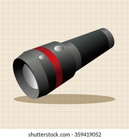 camping flashlight theme elements