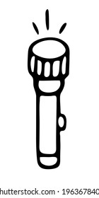 Camping flashlight.Vector illustration isolated on white background.  