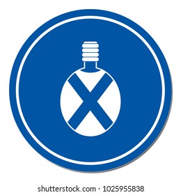 Camping flask vector icon. Tourist bottle isolated