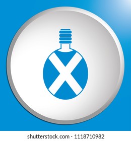 Camping flask vector icon. Tourist bottle isolated

