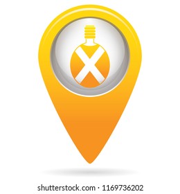 Camping flask vector icon. Tourist bottle isolated
