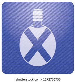 Camping flask vector icon. Tourist bottle isolated