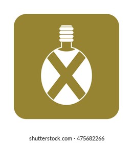 Camping flask vector icon. Tourist bottle isolated