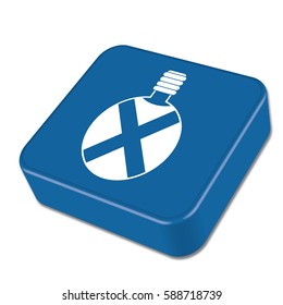 Camping flask vector icon. Tourist bottle isolated