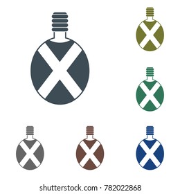 Camping flask vector icon. Tourist bottle isolated