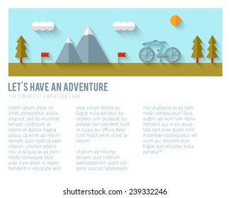 Camping flat design. EPS 10. Transparency. No gradients.