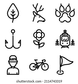 Icono Plano De Camping Aislado En Fondo Blanco