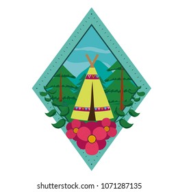 Camping at forest with tent