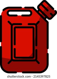 Camping fuel, illustration, vector on a white background.