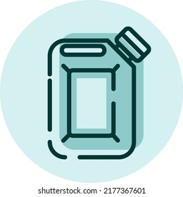 Camping fuel, illustration, vector on a white background.