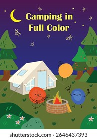 Camping in Full Color template