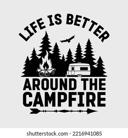 Camping Funny Gift T-Shirt Design