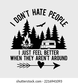 Camping Funny Gift T-shirt Design