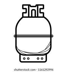 Camping gas bottle icon