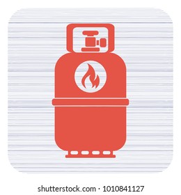 Camping gas bottle icon. Flat icon isolated. Vector illustration