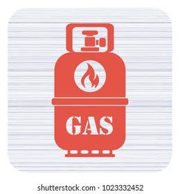 Camping gas bottle icon. Flat icon isolated. Vector illustration

