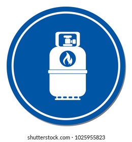 Camping Gas Bottle Icon. Flat Icon Isolated. Vector Illustration

