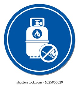 Camping gas bottle icon. Flat icon isolated. Vector illustration

