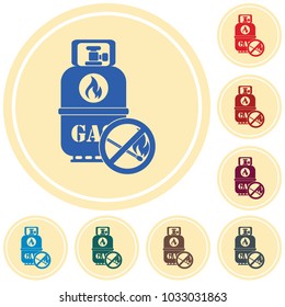 Camping gas bottle icon. Flat icon isolated. Vector illustration
