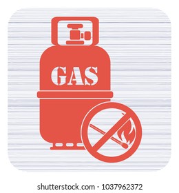 Camping gas bottle icon. Flat icon isolated. Vector illustration