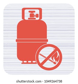Camping gas bottle icon. Flat icon isolated. Vector illustration
