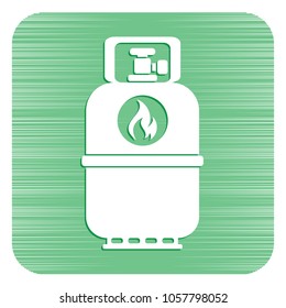 Camping gas bottle icon. Flat icon isolated. Vector illustration

