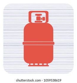 Camping gas bottle icon. Flat icon isolated. Vector illustration