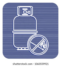 Camping gas bottle icon. Flat icon isolated. Vector illustration
