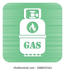 Camping gas bottle icon. Flat icon isolated. Vector illustration