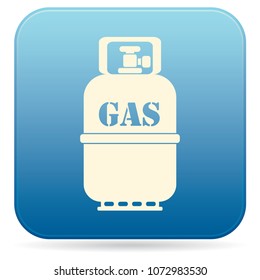 Camping gas bottle icon. Flat icon isolated. Vector illustration