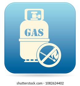 Camping gas bottle icon. Flat icon isolated. Vector illustration