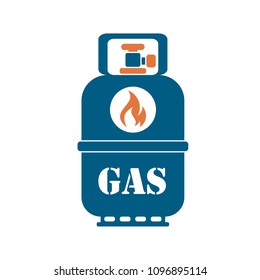 Camping Gas Bottle Icon. Flat Icon Isolated. Vector Illustration

