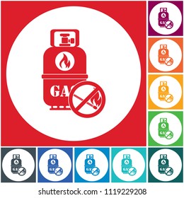 Camping gas bottle icon. Flat icon isolated. Vector illustration