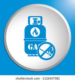 Camping gas bottle icon. Flat icon isolated. Vector illustration

