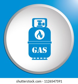 Camping gas bottle icon. Flat icon isolated. Vector illustration