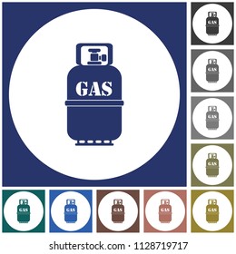 Camping gas bottle icon. Flat icon isolated. Vector illustration