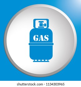 Camping gas bottle icon. Flat icon isolated. Vector illustration

