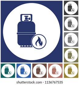 Camping gas bottle icon. Flat icon isolated. Vector illustration

