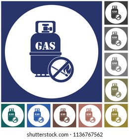 Camping gas bottle icon. Flat icon isolated. Vector illustration