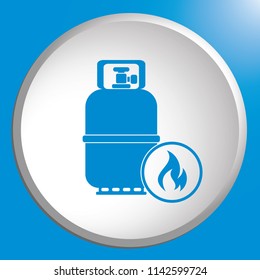 Camping gas bottle icon. Flat icon isolated. Vector illustration