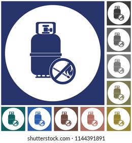 Camping gas bottle icon. Flat icon isolated. Vector illustration

