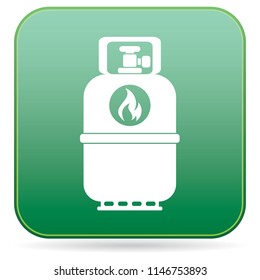 Camping gas bottle icon. Flat icon isolated. Vector illustration

