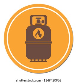 Camping gas bottle icon. Flat icon isolated. Vector illustration