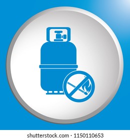 Camping gas bottle icon. Flat icon isolated. Vector illustration

